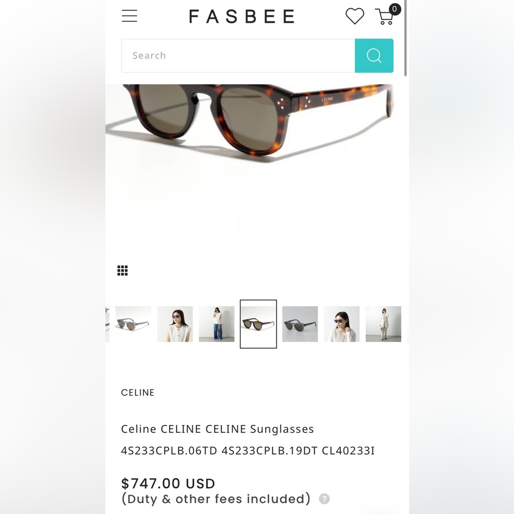 Celine Brown Tortoise Sunglasses - Picture 2 of 9